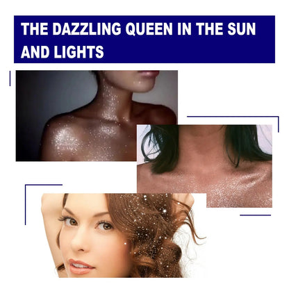 Jaysuing Shiny Glitter Spray Body Hair Clothes Highlighter Powder Waterproof Long Lasting Holographic Powder Makeup Product upscaleclicks