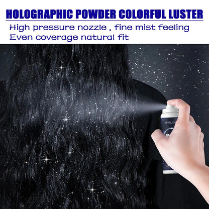 Jaysuing Shiny Glitter Spray Body Hair Clothes Highlighter Powder Waterproof Long Lasting Holographic Powder Makeup Product upscaleclicks