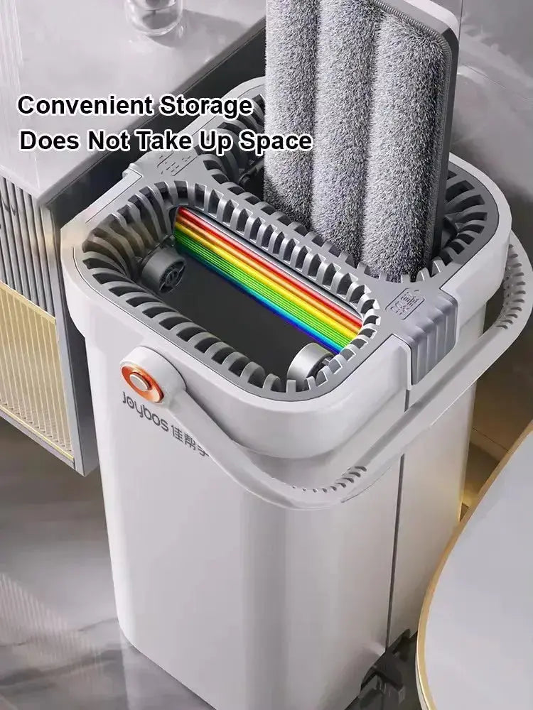 Joybos Mop with Bucket and Squeeze,Hand Free Flat Floor Mop and Bucket Multifunction Microfiber Mops Floor Home Cleaning Tools upscaleclicks