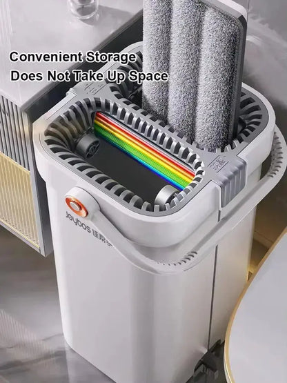 Joybos Mop with Bucket and Squeeze,Hand Free Flat Floor Mop and Bucket Multifunction Microfiber Mops Floor Home Cleaning Tools upscaleclicks