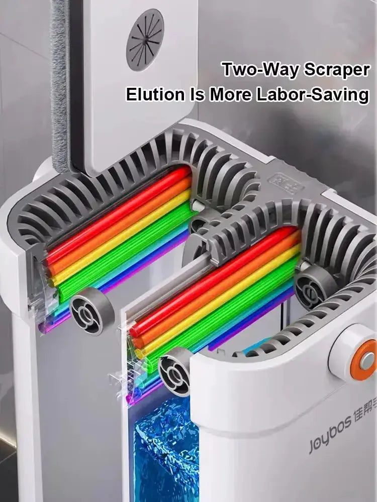 Joybos Mop with Bucket and Squeeze,Hand Free Flat Floor Mop and Bucket Multifunction Microfiber Mops Floor Home Cleaning Tools upscaleclicks