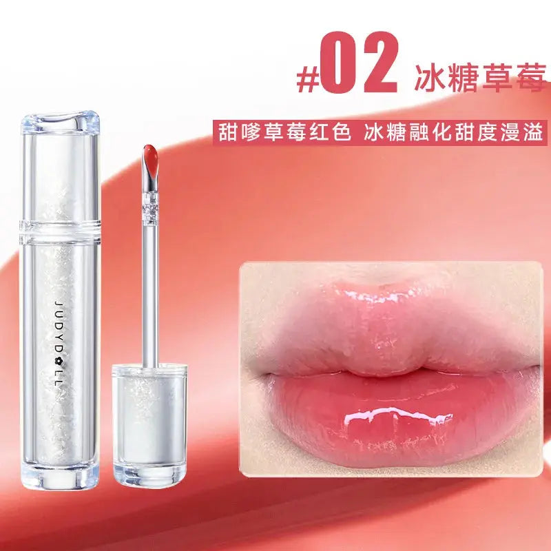Judydoll Lip Glaze Mirror Shine Watery Lipstick Non-Stick Cup Long Lasting Moisturising Lip Tint Waterproof Makeup Cosmetics upscaleclicks