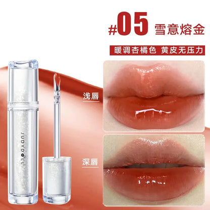 Judydoll Lip Glaze Mirror Shine Watery Lipstick Non-Stick Cup Long Lasting Moisturising Lip Tint Waterproof Makeup Cosmetics upscaleclicks
