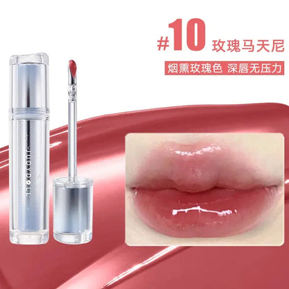 Judydoll Lip Glaze Mirror Shine Watery Lipstick Non-Stick Cup Long Lasting Moisturising Lip Tint Waterproof Makeup Cosmetics upscaleclicks