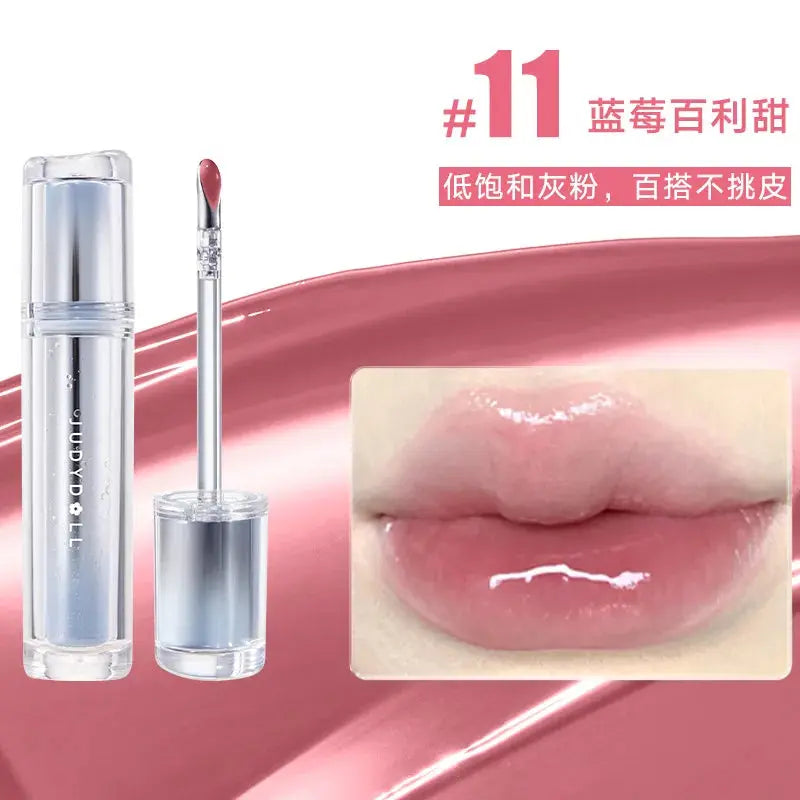 Judydoll Lip Glaze Mirror Shine Watery Lipstick Non-Stick Cup Long Lasting Moisturising Lip Tint Waterproof Makeup Cosmetics upscaleclicks