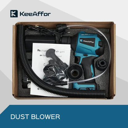 KEEAFFOR 1500W 80000RPM Brushless Blower Cordless Multifunction Inflator Vacuum Dust Cleanner Dust Blower For Makita 18v Battery upscaleclicks