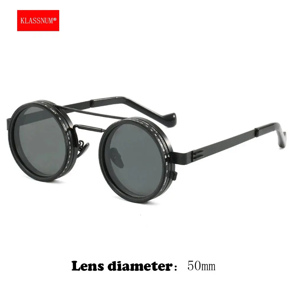 KLASSNUM Adjustable Sunglasses Men Nd Filter Glasses ND9 Speed Dimming Sun Glasses Round Polarized Fishing Driving Eyewear 2025 upscaleclicks