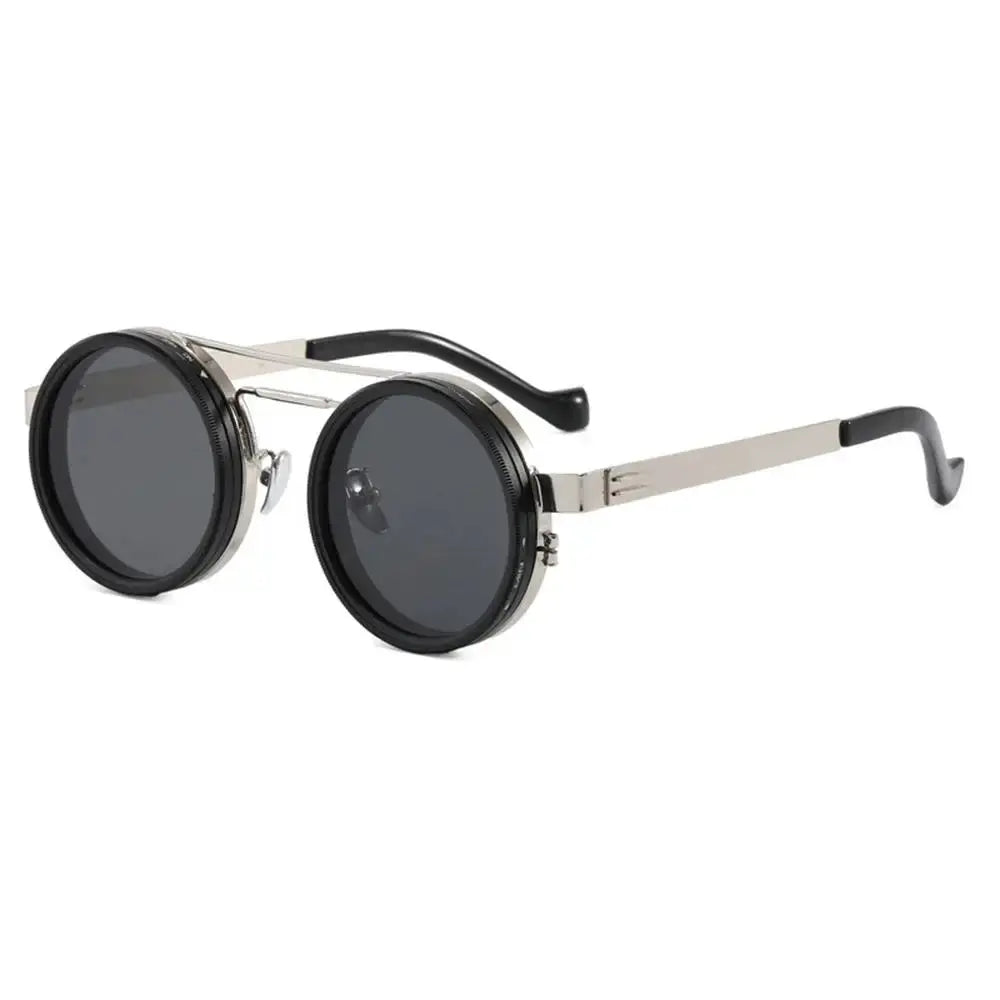 KLASSNUM Handmade ND Adjustable Dimming Sunglasses UV Resistant Fishing Filter Glasses Round Metal Frame HD Polarized Eyewear upscaleclicks