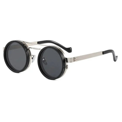 KLASSNUM Handmade ND Adjustable Dimming Sunglasses UV Resistant Fishing Filter Glasses Round Metal Frame HD Polarized Eyewear upscaleclicks