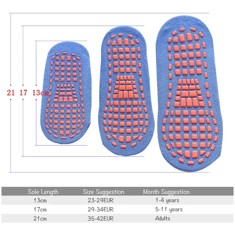 Kids Adults Anti-Slip Socks Parent-Child Trampoline Sock Cotton Socks Elasticity Sports Boys Girls Outside Children Socks upscaleclicks