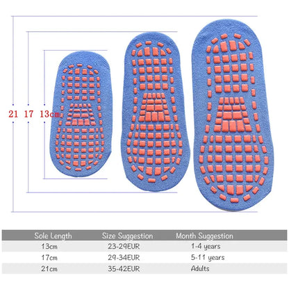 Kids Adults Anti-Slip Socks Parent-Child Trampoline Sock Cotton Socks Elasticity Sports Boys Girls Outside Children Socks upscaleclicks