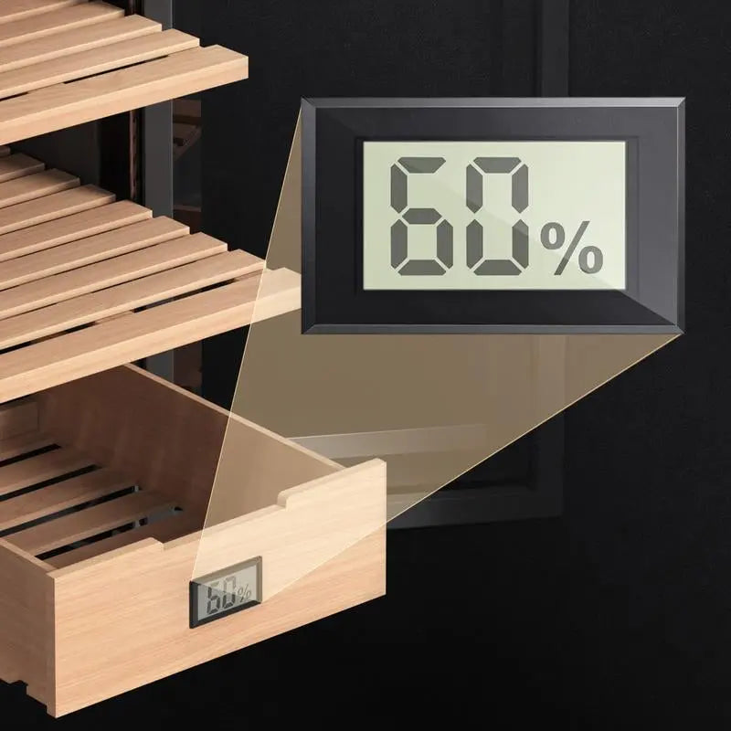 Kingchii 26L Electric Cigar Humidors with Temperature Control System, Cigar Cabinet with Spanish Cedar Wood Shelves & Hygrometer, Father'S Day Gifts for Men (4 Layers 200 Capacity)