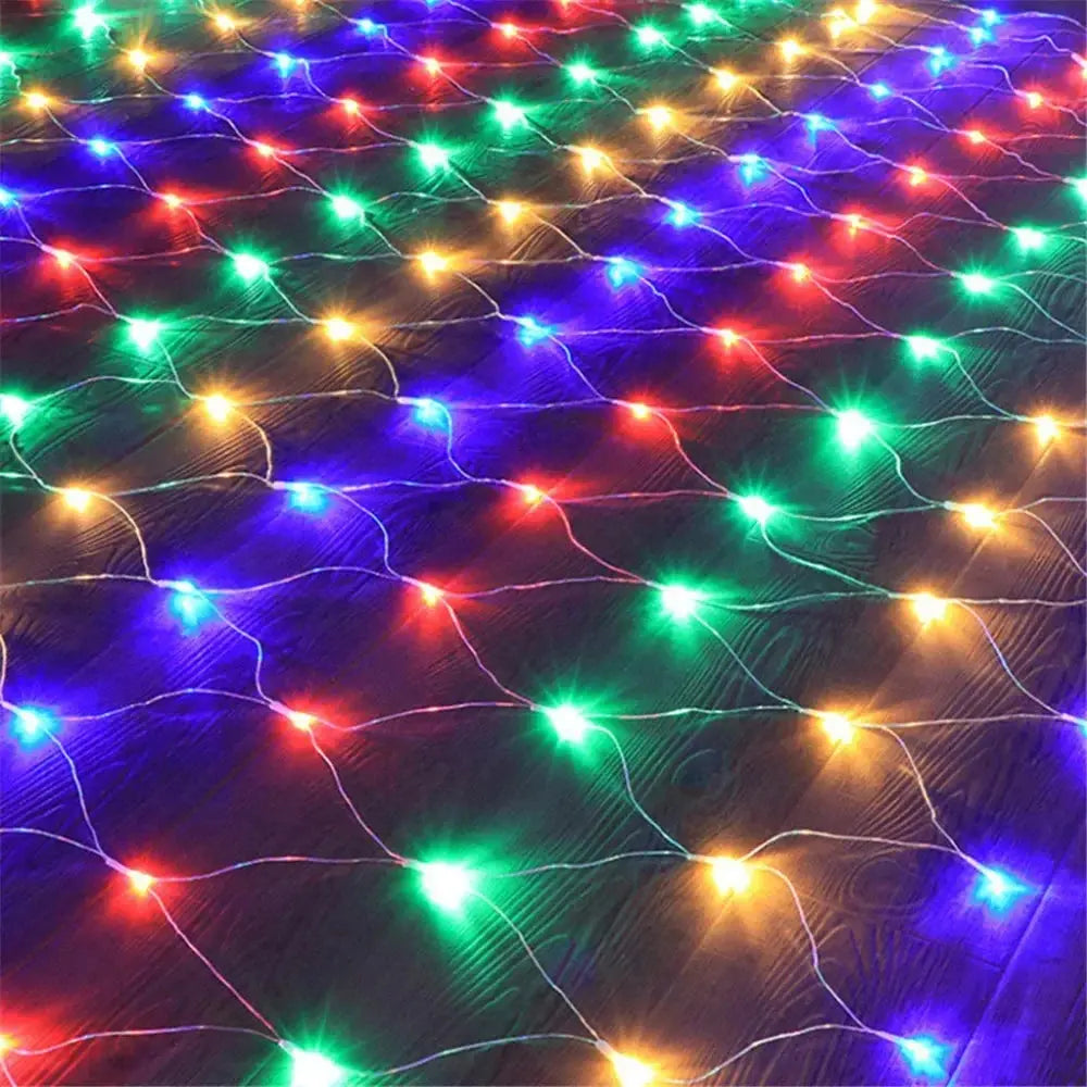 LED String lights 4mx6M 1.5MX1.5M 2x3M Garlands Christmas Net Lights Fairy Xmas Party Garden Wedding Decoration Curtain Light upscaleclicks
