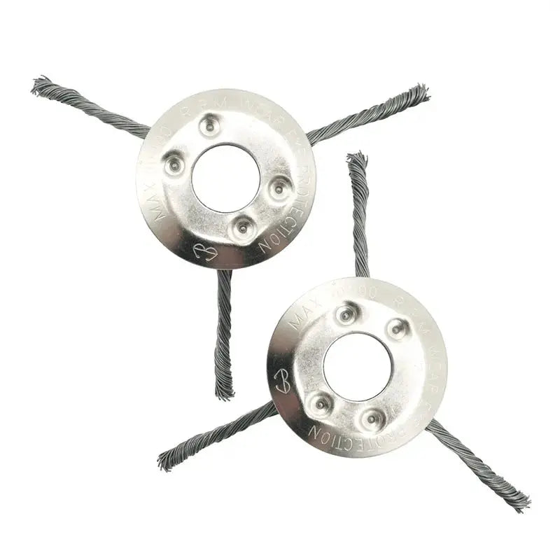 LUSQI 6/8/9inch Steel Wire Wheel Head Grass Trimmer Head Universal Weed Brush Fit Straight Shaft Brushcutter Removal Moss Rust upscaleclicks