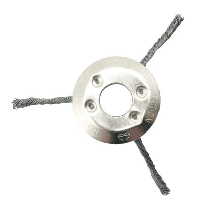 LUSQI 6/8/9inch Steel Wire Wheel Head Grass Trimmer Head Universal Weed Brush Fit Straight Shaft Brushcutter Removal Moss Rust upscaleclicks