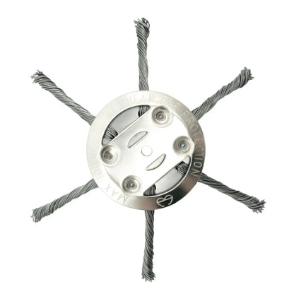 LUSQI 6/8/9inch Steel Wire Wheel Head Grass Trimmer Head Universal Weed Brush Fit Straight Shaft Brushcutter Removal Moss Rust upscaleclicks