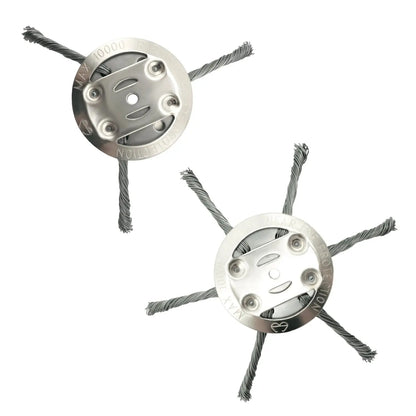 LUSQI 6/8/9inch Steel Wire Wheel Head Grass Trimmer Head Universal Weed Brush Fit Straight Shaft Brushcutter Removal Moss Rust upscaleclicks