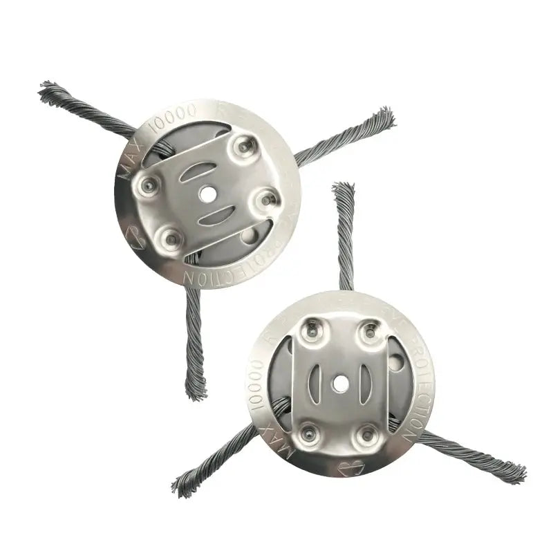 LUSQI 6/8/9inch Steel Wire Wheel Head Grass Trimmer Head Universal Weed Brush Fit Straight Shaft Brushcutter Removal Moss Rust upscaleclicks