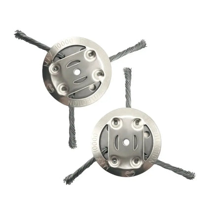 LUSQI 6/8/9inch Steel Wire Wheel Head Grass Trimmer Head Universal Weed Brush Fit Straight Shaft Brushcutter Removal Moss Rust upscaleclicks