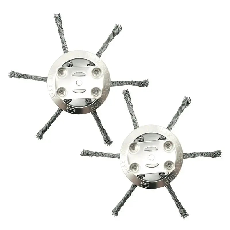 LUSQI 6/8/9inch Steel Wire Wheel Head Grass Trimmer Head Universal Weed Brush Fit Straight Shaft Brushcutter Removal Moss Rust upscaleclicks