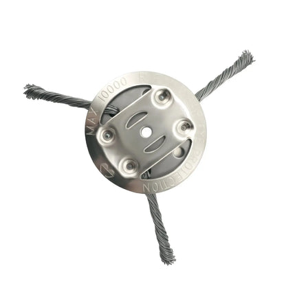 LUSQI 6/8/9inch Steel Wire Wheel Head Grass Trimmer Head Universal Weed Brush Fit Straight Shaft Brushcutter Removal Moss Rust upscaleclicks