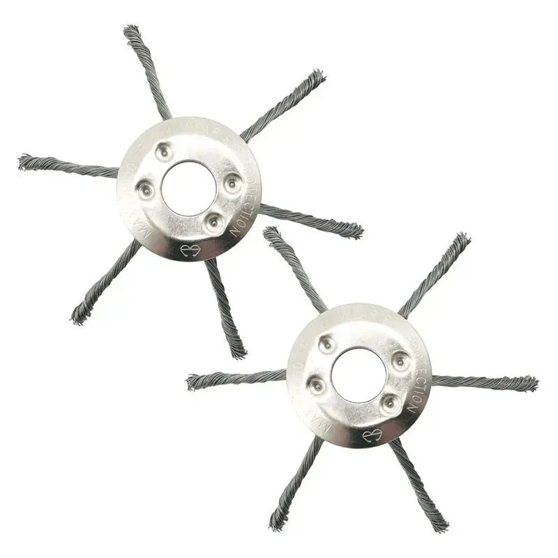 LUSQI 6/8/9inch Steel Wire Wheel Head Grass Trimmer Head Universal Weed Brush Fit Straight Shaft Brushcutter Removal Moss Rust upscaleclicks