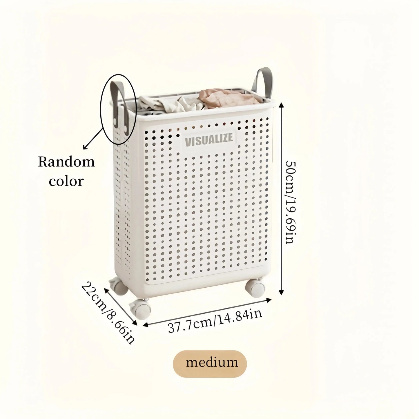 Large Foldable Laundry Hamper - Ceramic White, Spacious & Portable with Wheels for Easy Mobility, Ideal for Home Use upscaleclicks