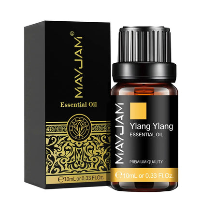 MAYJAM 10ML Essential Oil Lavender Jasmine Eucalyptus Vanilla Sandalwood Bergamot Rosemary Citronella Cinnamon Fragrance Oil upscaleclicks