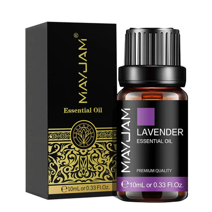 MAYJAM 10ML Essential Oil Lavender Jasmine Eucalyptus Vanilla Sandalwood Bergamot Rosemary Citronella Cinnamon Fragrance Oil upscaleclicks