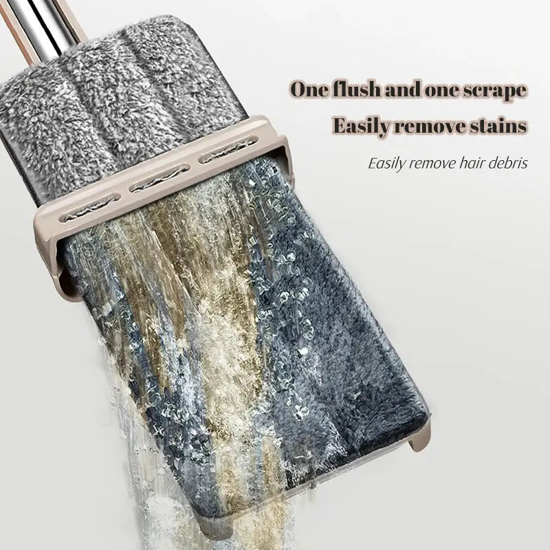 Magic Self-Cleaning Squeeze Mop Microfiber Spin And Go Flat Mop For Washing Floor Home Cleaning Tool Bathroom Accessories Set upscaleclicks