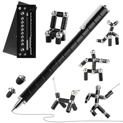 Magnetic Fidget Pen DIY Magnet Fidgi Pen Multifunctional Deformable Magnet Writing Ballpoint Toy Pen, Best Gift for Friends upscaleclicks