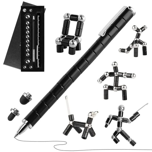 Magnetic Fidget Pen DIY Magnet Fidgi Pen Multifunctional Deformable Magnet Writing Ballpoint Toy Pen, Best Gift for Friends upscaleclicks