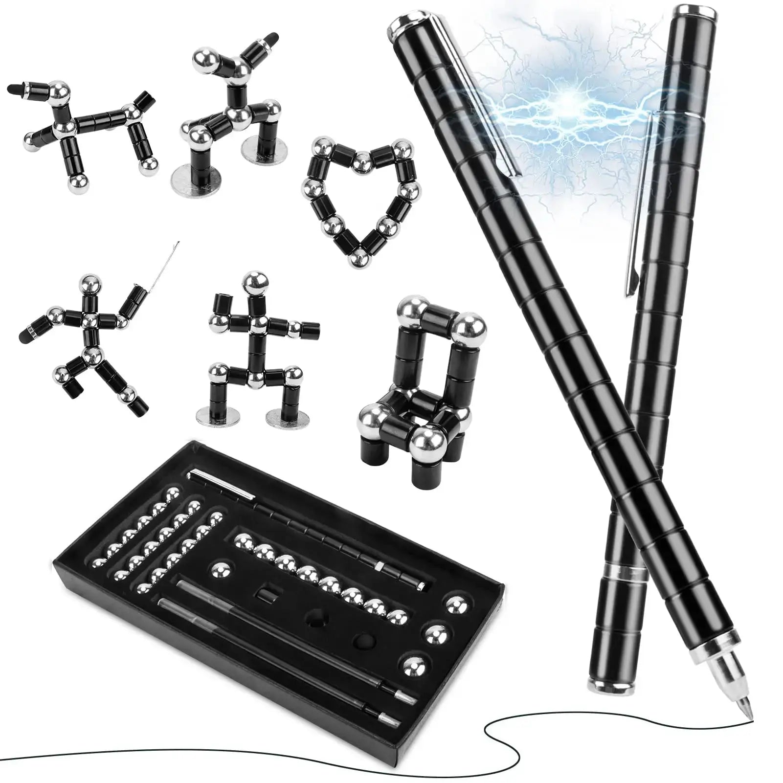 Magnetic Fidget Pen DIY Magnet Fidgi Pen Multifunctional Deformable Magnet Writing Ballpoint Toy Pen, Best Gift for Friends upscaleclicks