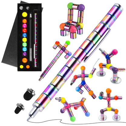 Magnetic Fidget Pen DIY Magnet Fidgi Pen Multifunctional Deformable Magnet Writing Ballpoint Toy Pen, Best Gift for Friends upscaleclicks