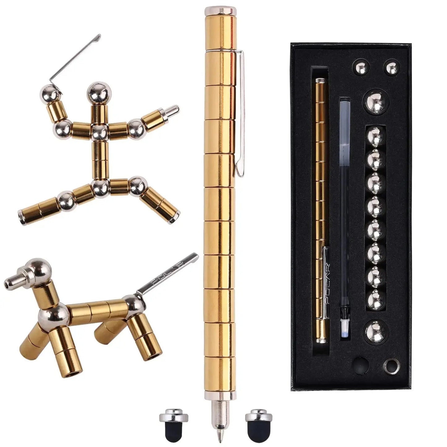 Magnetic Fidget Pen DIY Magnet Fidgi Pen Multifunctional Deformable Magnet Writing Ballpoint Toy Pen, Best Gift for Friends upscaleclicks
