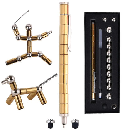 Magnetic Fidget Pen DIY Magnet Fidgi Pen Multifunctional Deformable Magnet Writing Ballpoint Toy Pen, Best Gift for Friends upscaleclicks