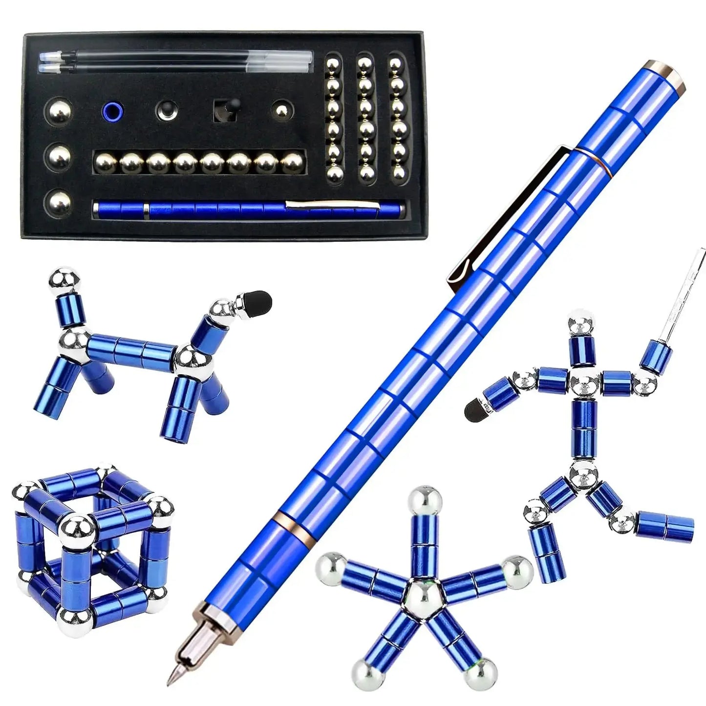 Magnetic Fidget Pen DIY Magnet Fidgi Pen Multifunctional Deformable Magnet Writing Ballpoint Toy Pen, Best Gift for Friends upscaleclicks