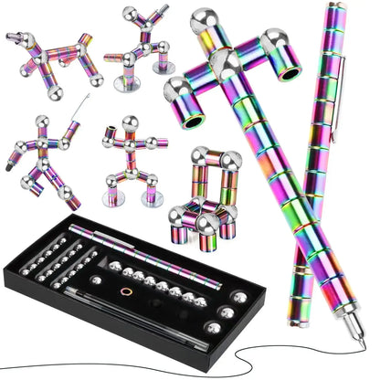 Magnetic Fidget Pen DIY Magnet Fidgi Pen Multifunctional Deformable Magnet Writing Ballpoint Toy Pen, Best Gift for Friends upscaleclicks