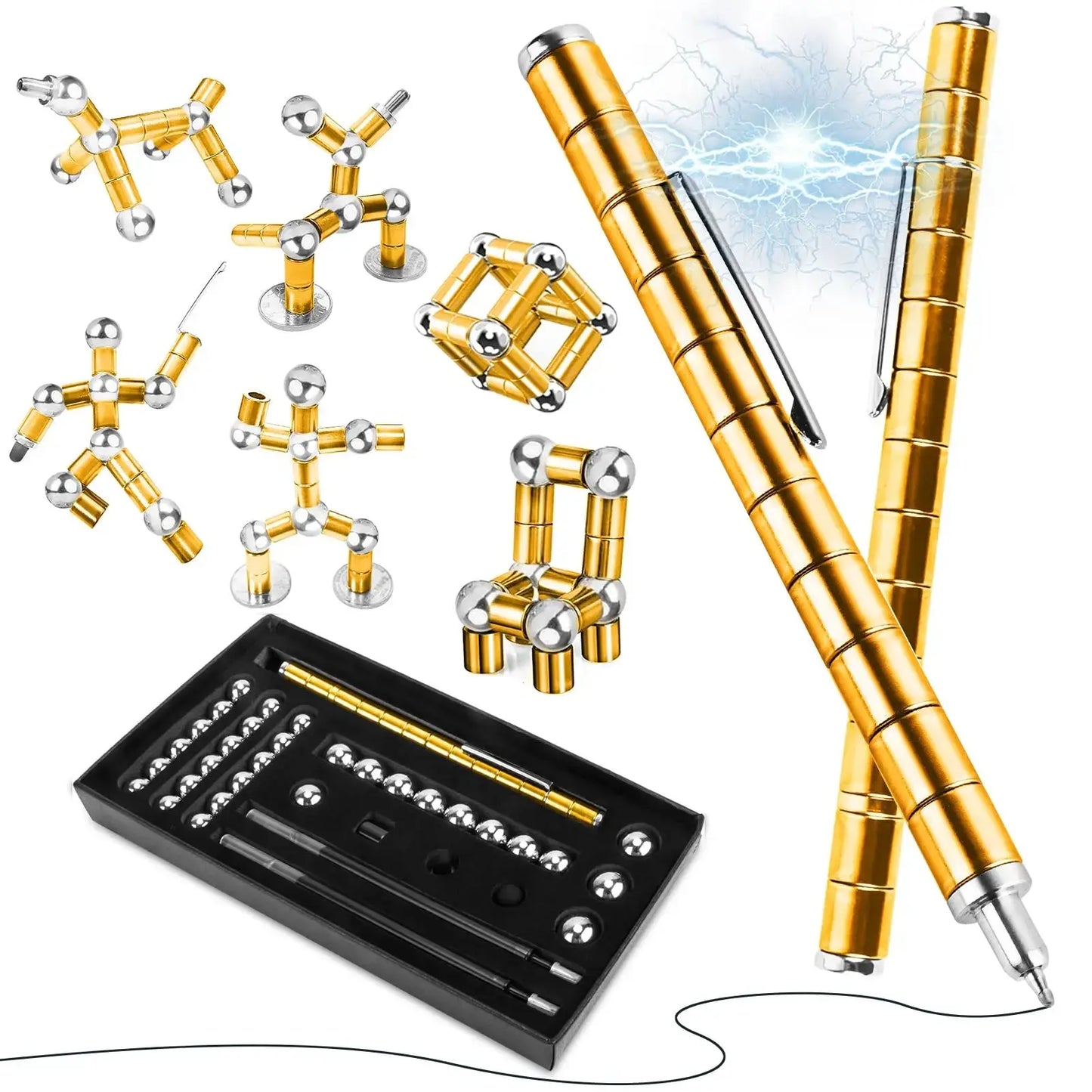 Magnetic Fidget Pen DIY Magnet Fidgi Pen Multifunctional Deformable Magnet Writing Ballpoint Toy Pen, Best Gift for Friends upscaleclicks