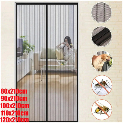 Magnetic Mosquito Net, Summer Insect Fly Control, Door Curtain Net, Living Room, Bedroom Curtain, Automatic Closing Door Screen upscaleclicks