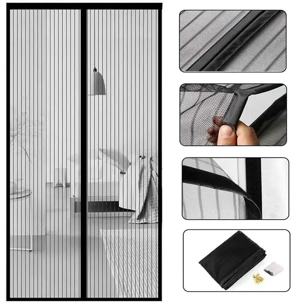 Magnetic Mosquito Net, Summer Insect Fly Control, Door Curtain Net, Living Room, Bedroom Curtain, Automatic Closing Door Screen upscaleclicks