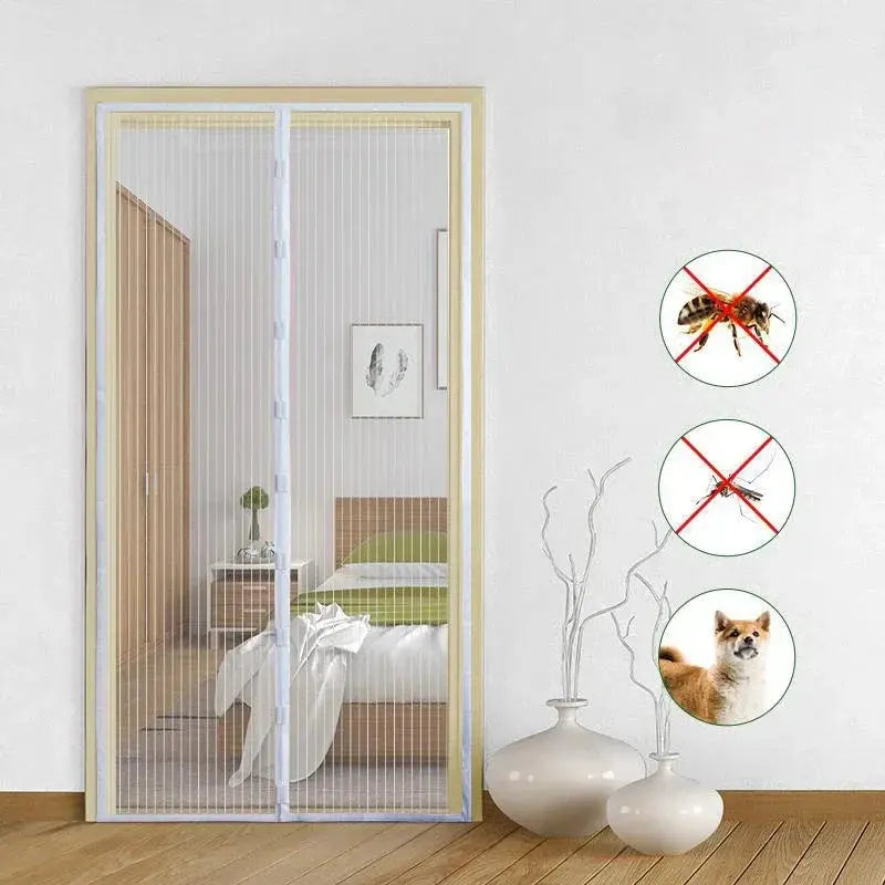 Magnetic Mosquito Net, Summer Insect Fly Control, Door Curtain Net, Living Room, Bedroom Curtain, Automatic Closing Door Screen upscaleclicks
