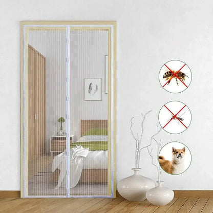 Magnetic Mosquito Net, Summer Insect Fly Control, Door Curtain Net, Living Room, Bedroom Curtain, Automatic Closing Door Screen upscaleclicks
