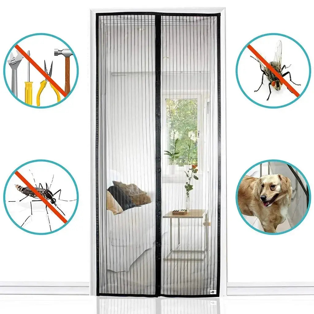 Magnetic Mosquito Net, Summer Insect Fly Control, Door Curtain Net, Living Room, Bedroom Curtain, Automatic Closing Door Screen upscaleclicks