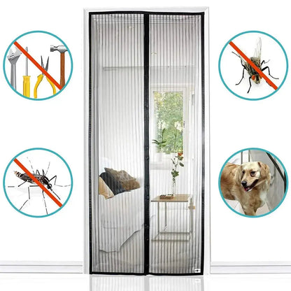 Magnetic Mosquito Net, Summer Insect Fly Control, Door Curtain Net, Living Room, Bedroom Curtain, Automatic Closing Door Screen upscaleclicks