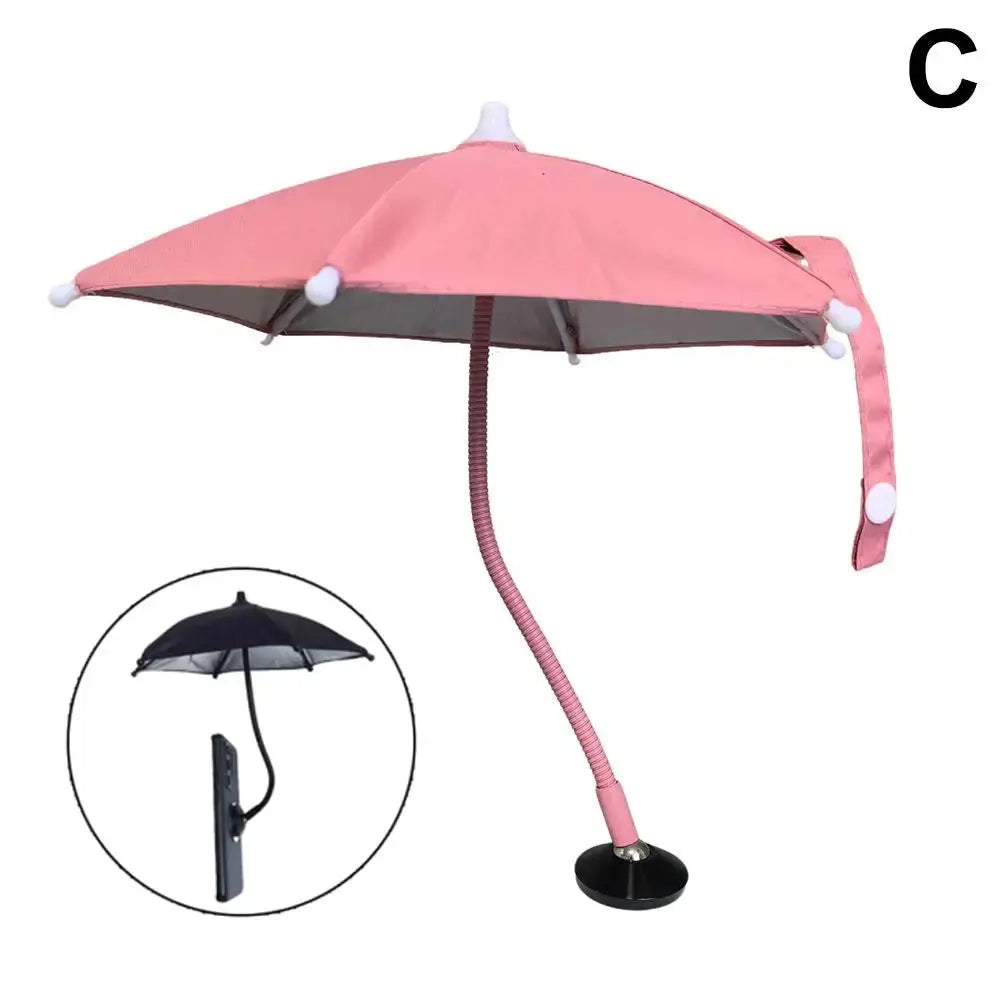 Magnetic Phone Umbrella for Iphone 15/14/13/12 Pro/Pro Max Anti-Glare Sun Shade Cover 360° Rotation Mini Umbrella