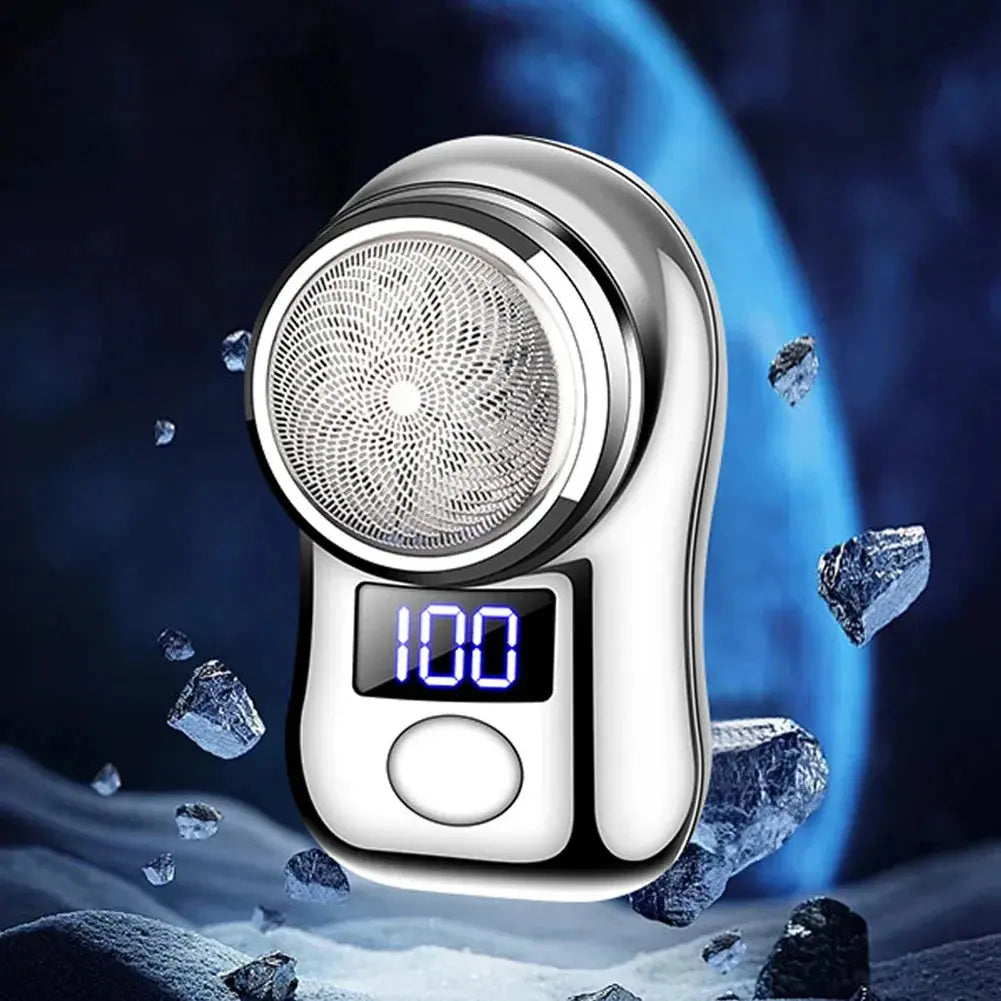 Men Shaving Tool Usb Rechargeable Portable Electric Shaver with Led Battery Display for Men Waterproof Mini Travel Rotary Razor upscaleclicks