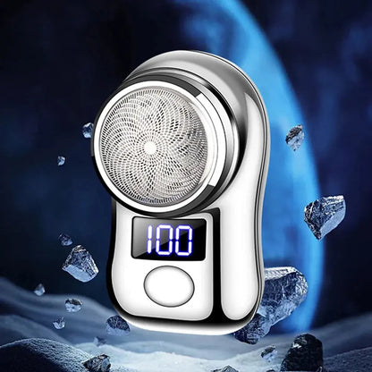 Men Shaving Tool Usb Rechargeable Portable Electric Shaver with Led Battery Display for Men Waterproof Mini Travel Rotary Razor upscaleclicks