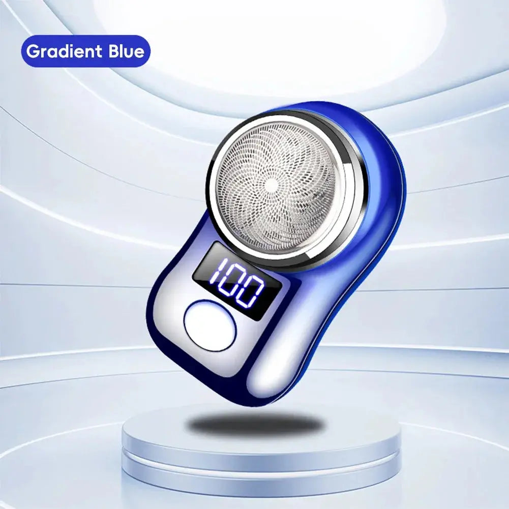 Men Shaving Tool Usb Rechargeable Portable Electric Shaver with Led Battery Display for Men Waterproof Mini Travel Rotary Razor upscaleclicks