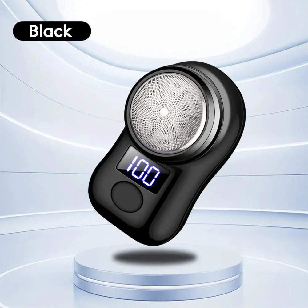 Men Shaving Tool Usb Rechargeable Portable Electric Shaver with Led Battery Display for Men Waterproof Mini Travel Rotary Razor upscaleclicks